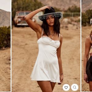 12th Tribe White Slip Mini Dress